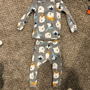 Carter's Gray Polar Bear Pajama Set